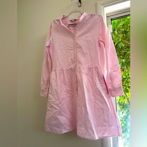 Brooks Brothers girls dress pink and white striped size 10 like new
